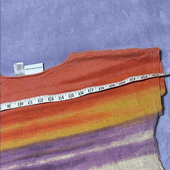 Alfred Dunner Multicolor Geometric Blouse - Picture 8 of 8